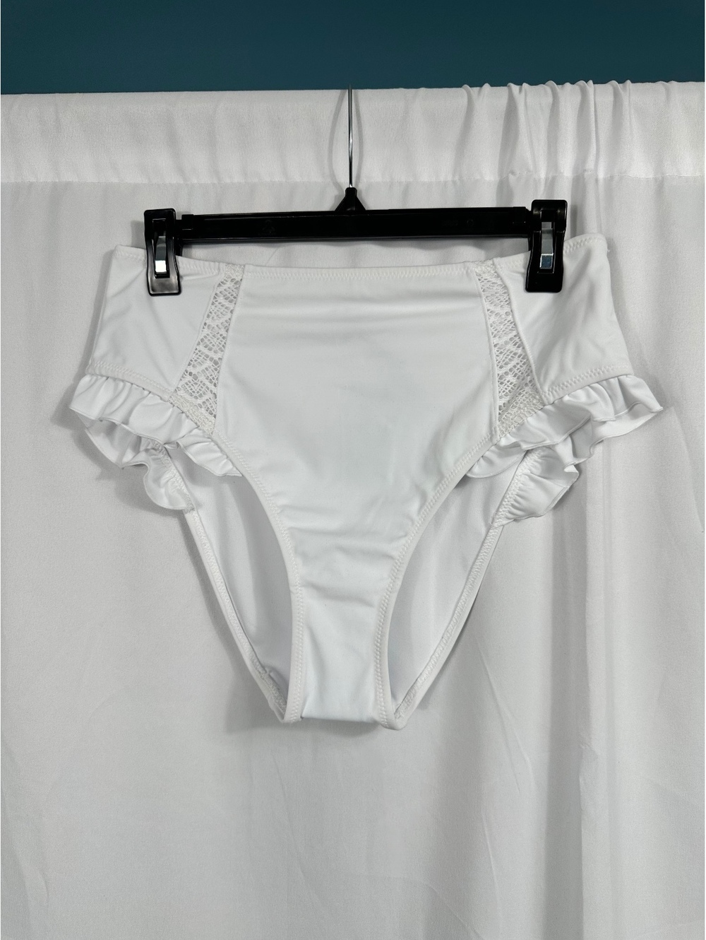 Pour Moi Island Vibe High Waisted Control Bikini Bottom White US Size 10